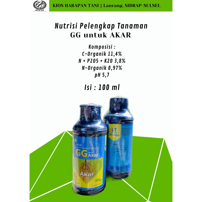 (LT-27 Nutrisi Pelengkap tanaman) GG untuk AKAR isi 100 ml