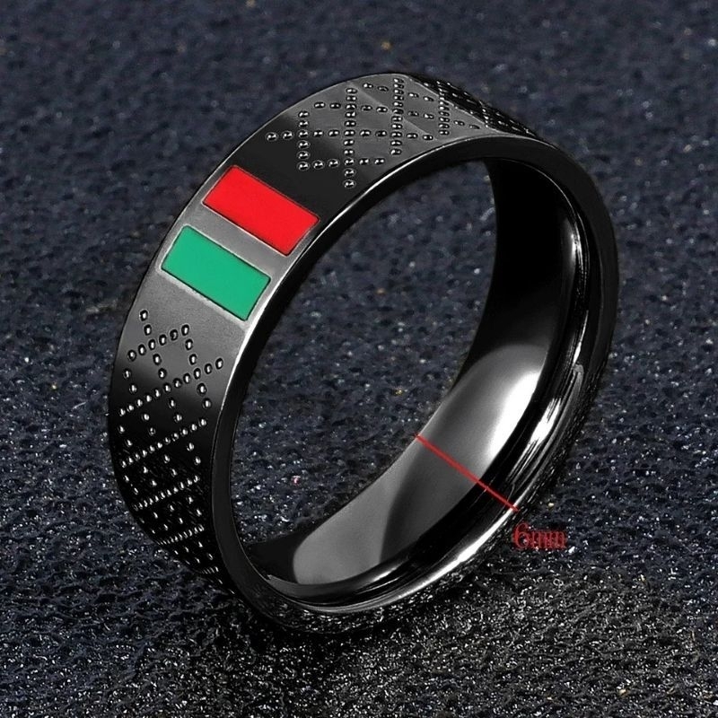 Cincin titanium anti karat model gucci