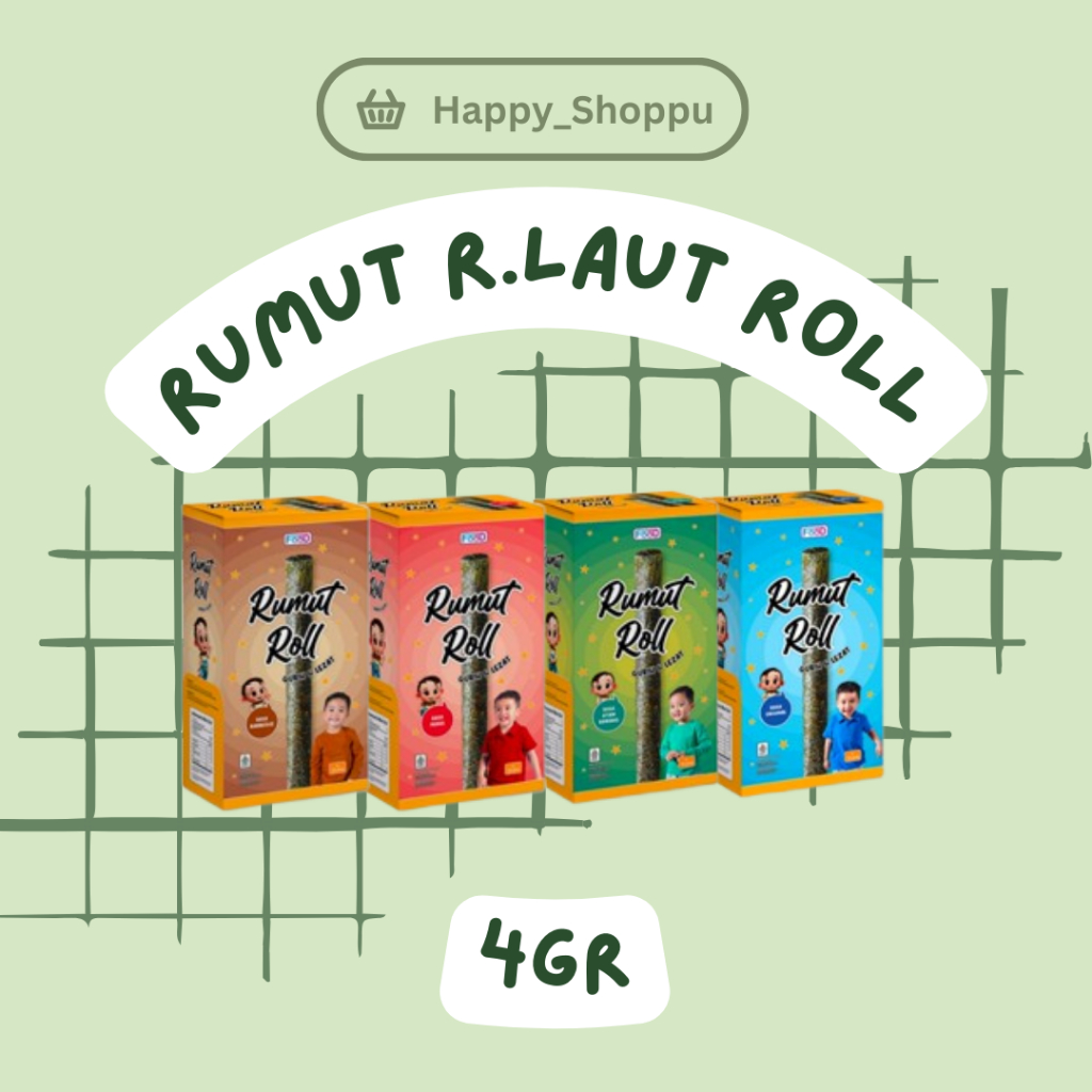 

Rumut Rumput Laut Roll 4gr Original BBQ Ayam Bawang Pedas