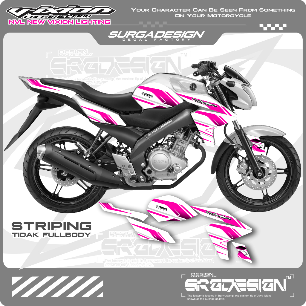 STRIPING VIXION PUTIH, STRIPING VIXION NVL PUTIH, STRIPING VIXION NVL, STIKER VIXION NVL