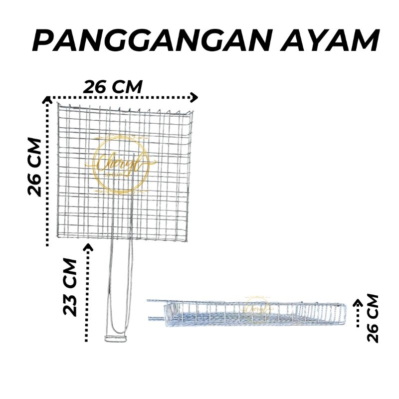 Terlaris (1 Pcs) Alat Panggangan Ikan Super Jumbo / Panggangan Ikan Besar Dan Kecil / Panggangan