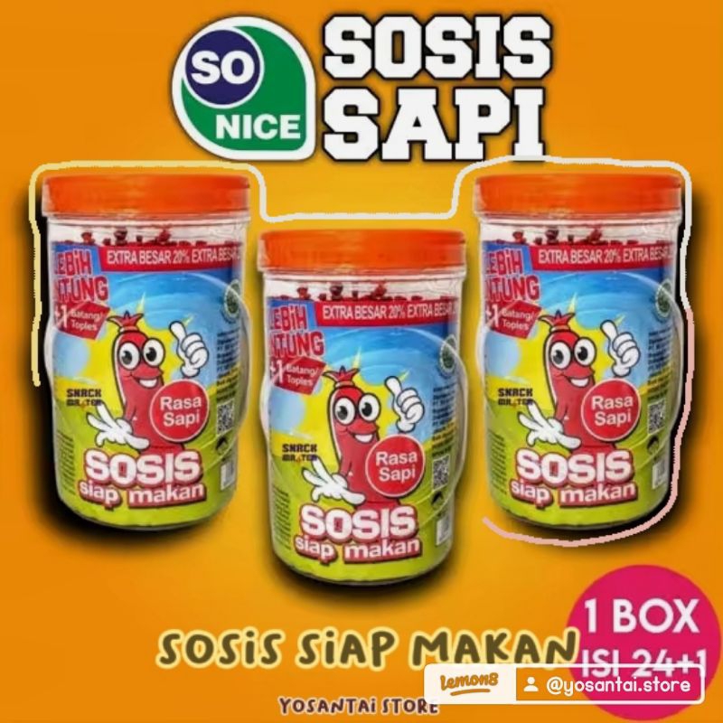 

SOSIS SO NICE TOPLES / SOSIS SONICE ECERAN 1000 ISI 24 PSC SOSIS SIAP MAKAN