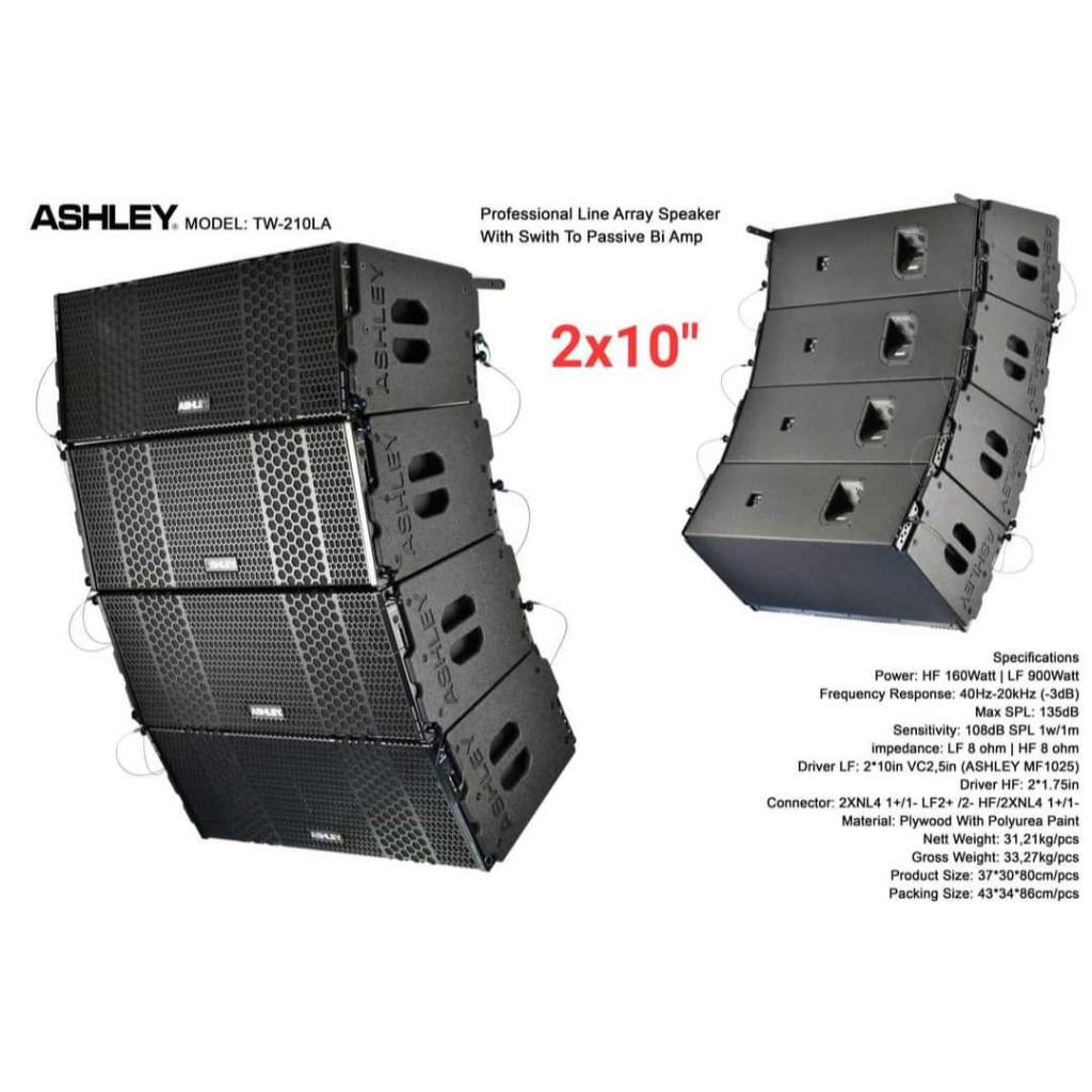 Speaker Pasif Line Array 12 Inch Ashley TW210LA Original