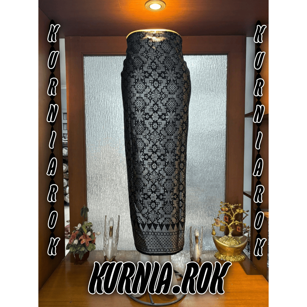 Rok Songket Lilit Warna Hitam