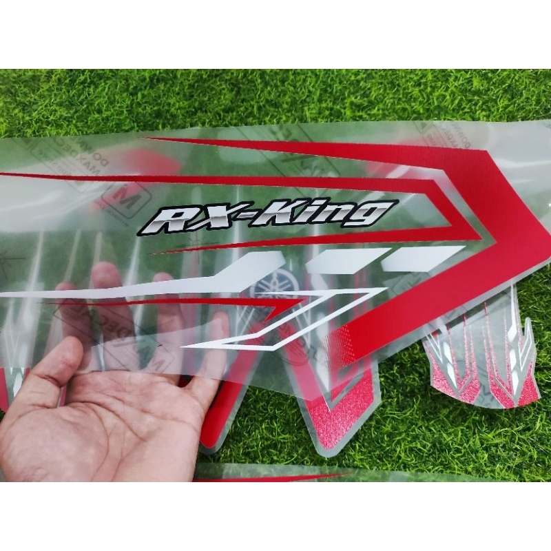 STRIPING STICKER TRANSPARAN RX KING CUSTOM SIMPLE RED ELEGANT