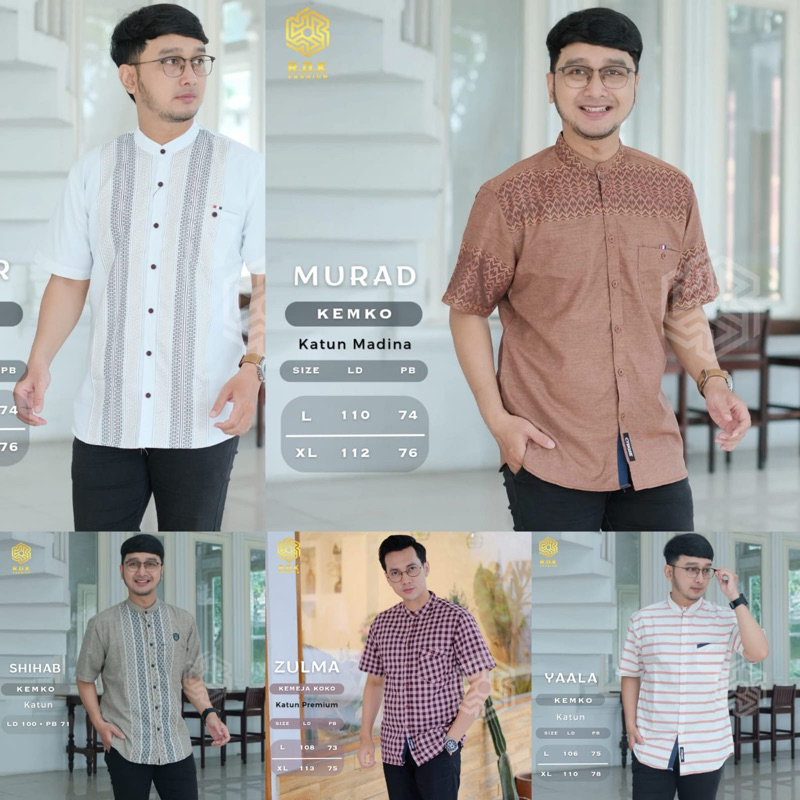 KEMEJA By RDK - Bhn premium defend Kemeja Pria Kemko Kemeja Muslim Casual