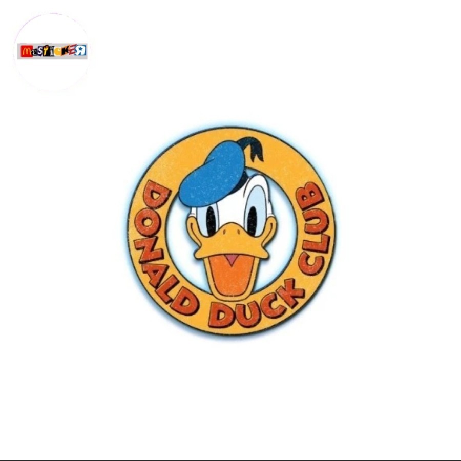 

sticker Donald Duck Club logo rounded stiker retro komik disney donal bebek