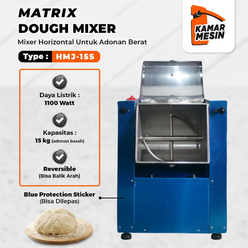 MATRIX Dough Mixer Horizontal Mixer Mie Mixer Adonan Berat 15 Kg HMJ-15S MATRIX