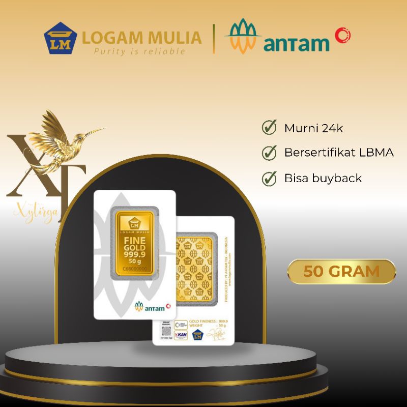 Logam Mulia Antam RM 50 Gram ⭕