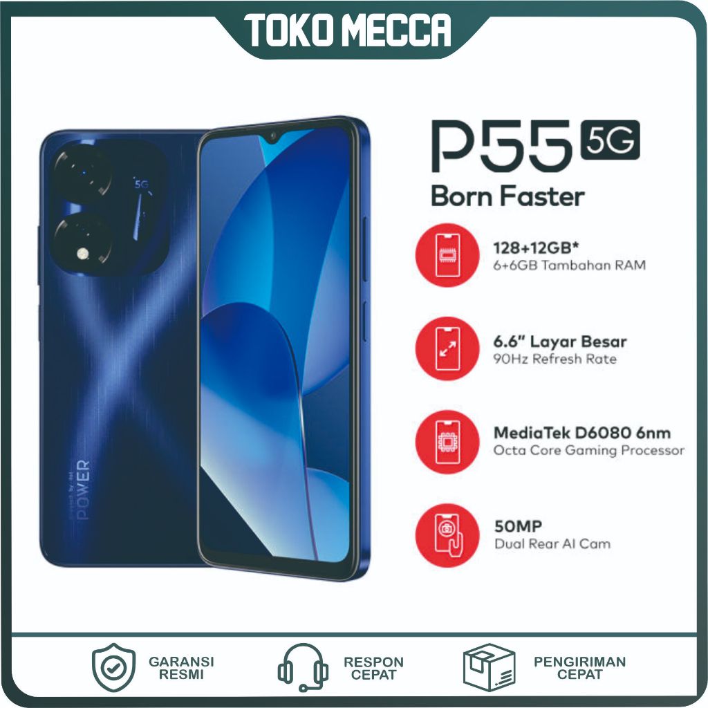 Itel P55 5G 6/128GB Garansi Resmi
