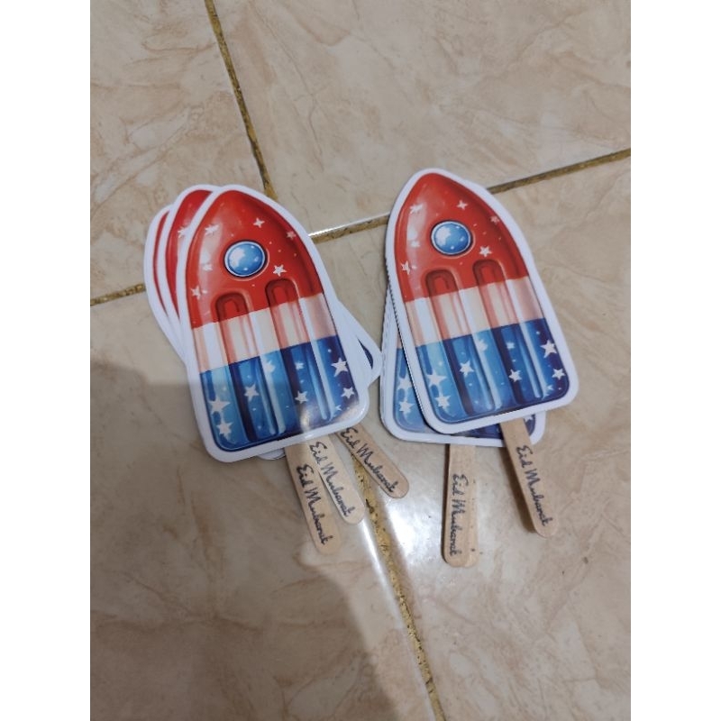 

amplop lebaran ice cream series astronout isi 6 pcs