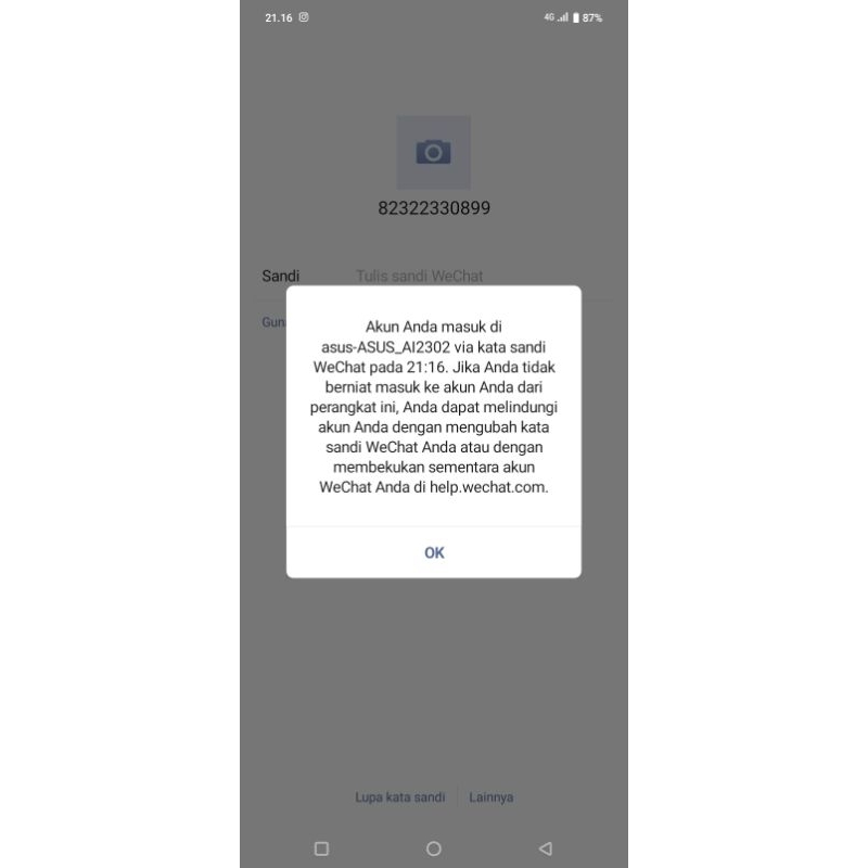 Akun wechat siap pakai permanent (bisa untuk game)