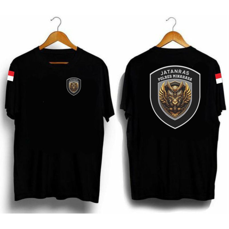 Baju Kaos Jantanras Polres Minahasa Lengan Pendek -  Tshirt Pria Original - Kaos Oblong Pria Katun 2