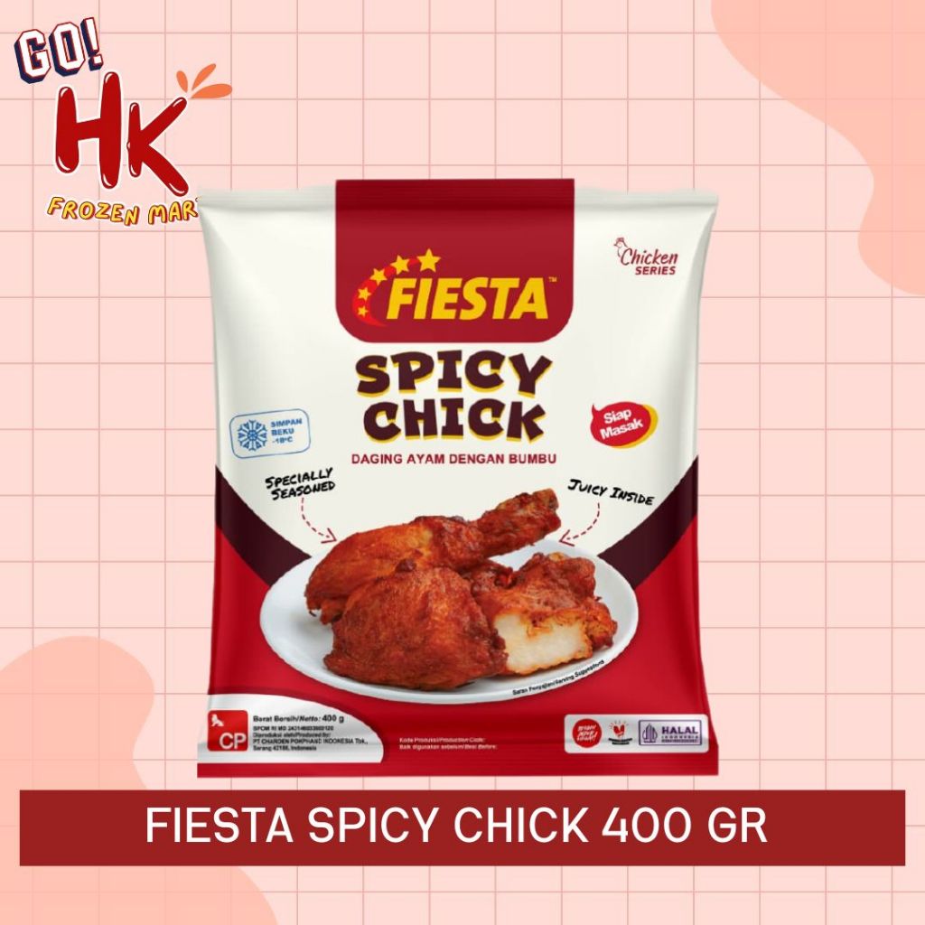 

Fiesta Spicy Chick 400gr | sayap ayam berbumbu siap masak chicken wing premium HK Frozen Mart