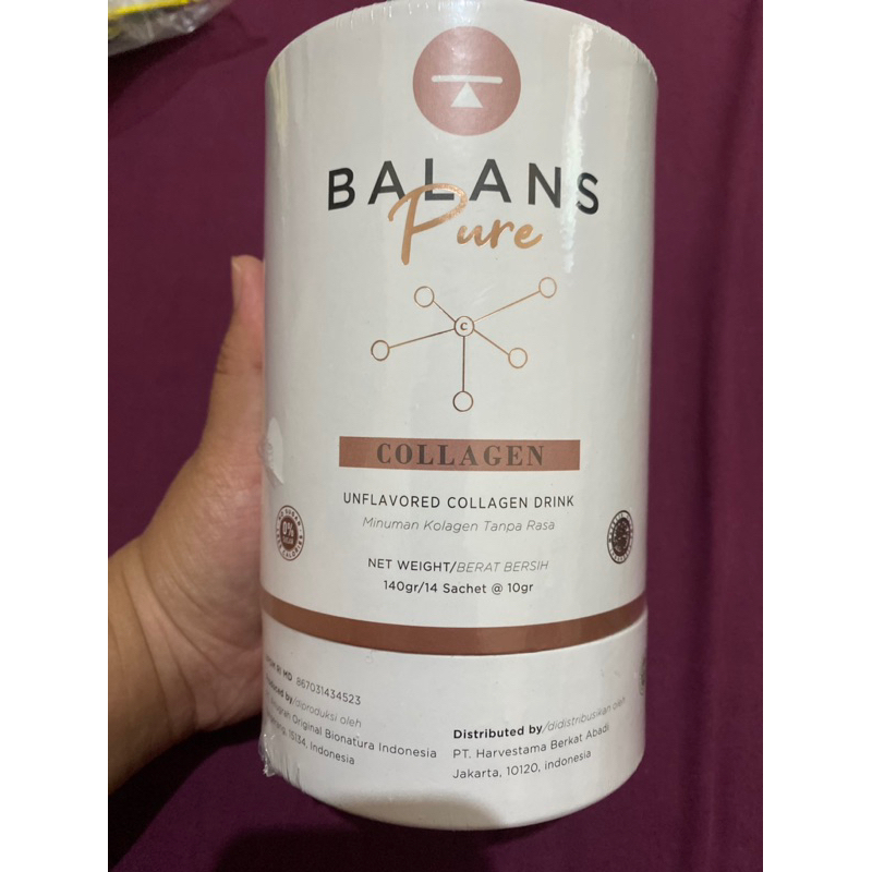Balans Pure Tube Isi 14 Sachet Trial Collagen Drink Minuman Tinggi Kolagen Official Store