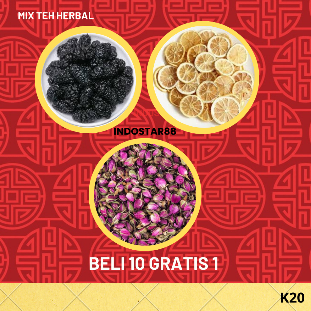 

Teh Herbal Mix Lemon Rose Mulberry Import Berkualitas