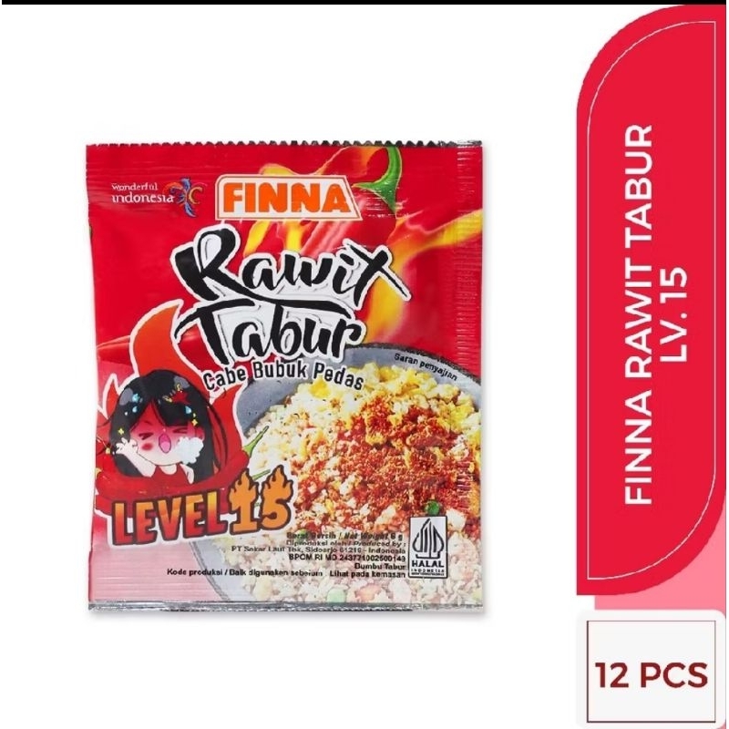 

❤️nita. id❤️ Finna Rawit Tabur Level 15 ( Abon Cabe Pedas ) 1 RTG 12 pcs