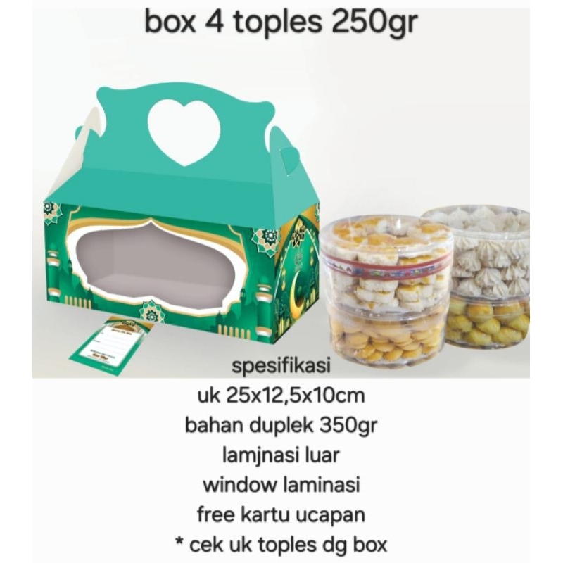 

box 4 toples 250gr tenteng ijo