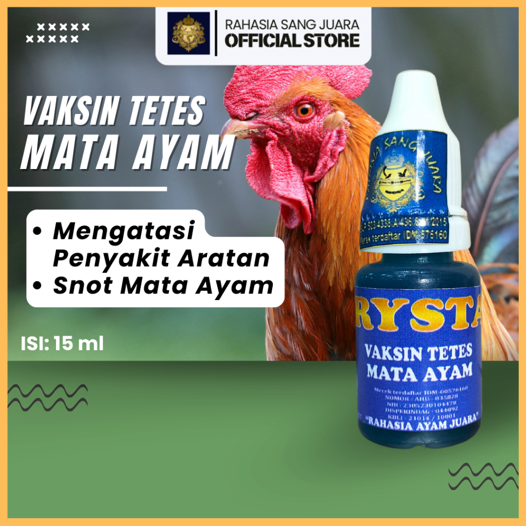 Vaksin Ayam Tetes Mata Mengatasi Snot Mata Ayam, Tetelo Dan Mencegah Aratan Pada Ayam