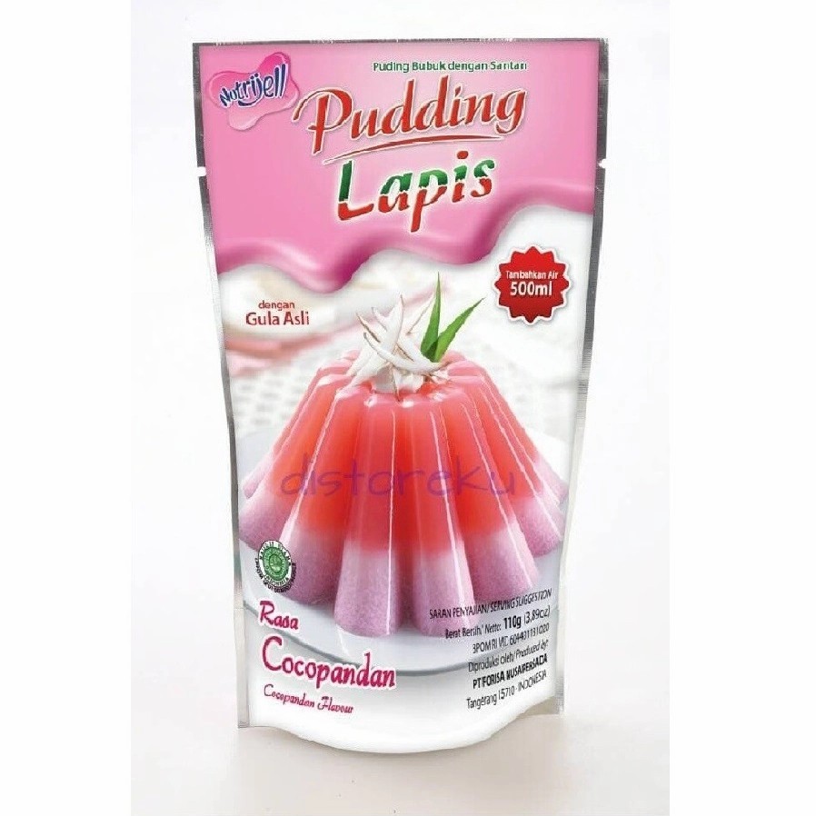 

pudding lapis nutrijell coco pandan 145