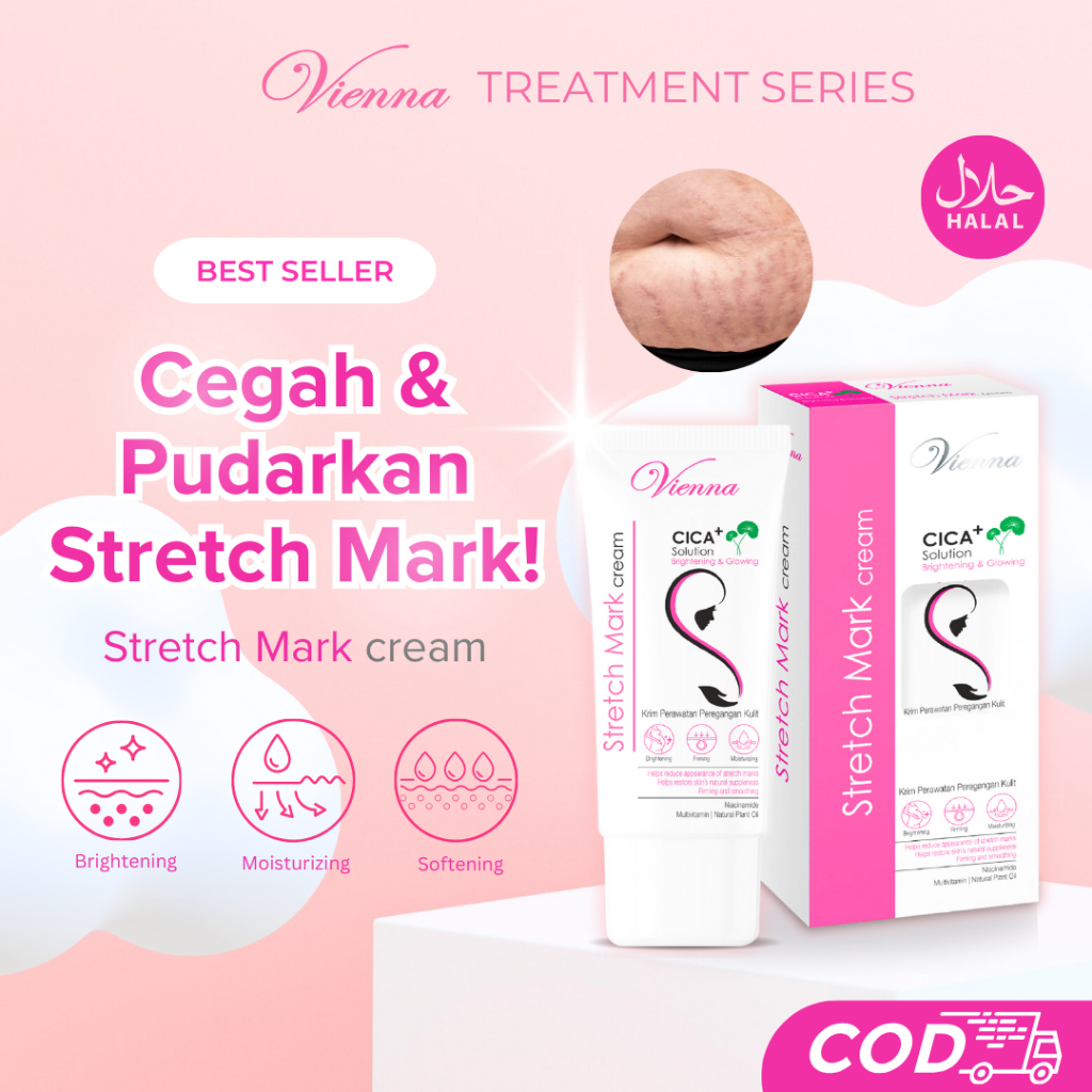 CREAM PENGHILANG STRETCH MARK TERAMPUH VIENNA STRETCH MARK CREAM BPOM