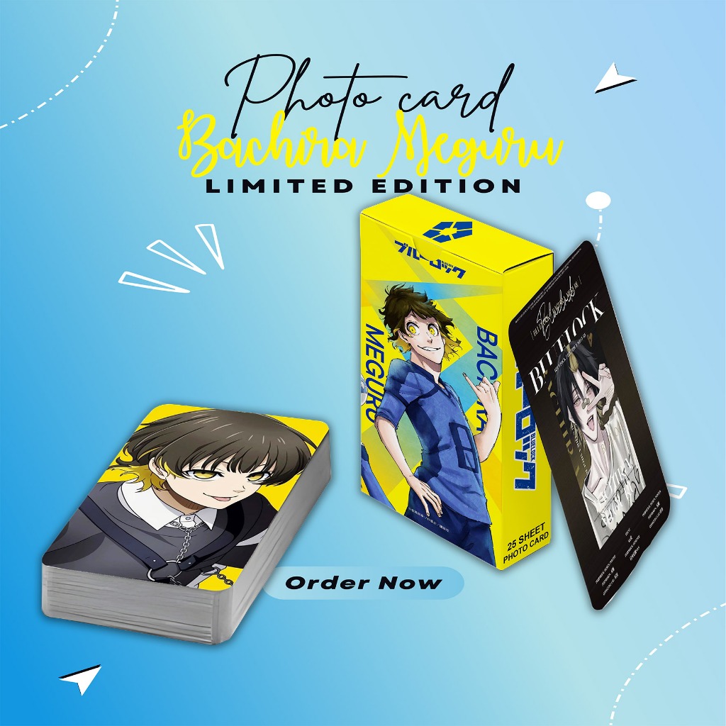 PHOTOCARD SET BACHIRA MEGURU ANIME BLUE LOCK PREMIUM FREE BOX