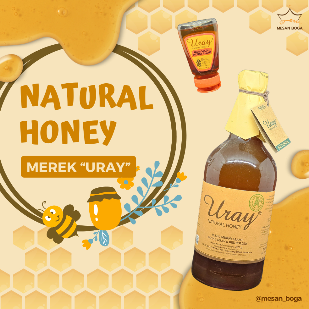 

Madu Natural Grade A+ URAY / Natural Honey Grade A+ URAY - 150 GR / 450 GR / 875 GR