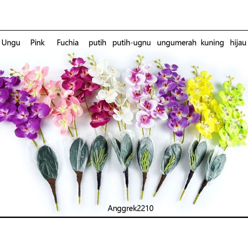 Anggrek Bulan Artificial Tinggi 55Cm Bunga Plastik Bunga Hias