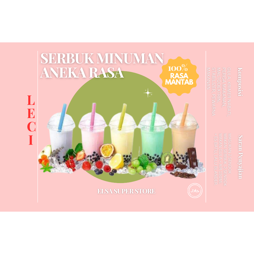 

SERBUK MINUMAN RASA LECI 500GR