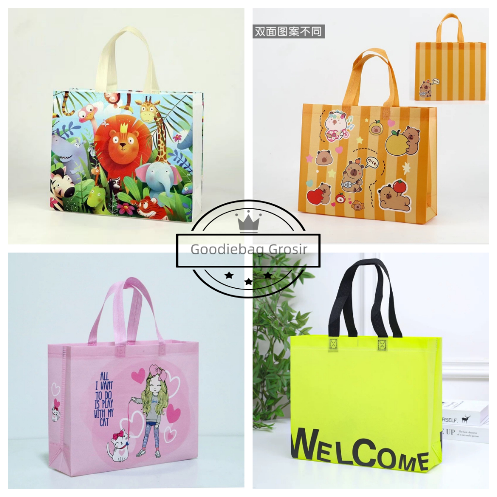 

Goodie bag-Tas Jinjing - Tas Belanja - Tas Spunbond - Tas Souvenir - Tas Jinjing Wanita - Tas Lipat - Tas Kado - Kantong Belanja WFB03