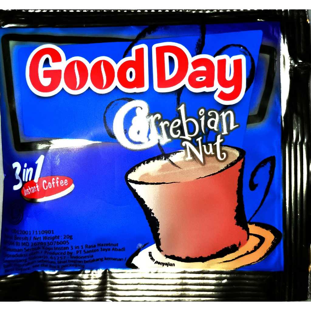 

Kopi Good Day Carrebian Nut 3 In 1 Instant Coffee 20 Gr