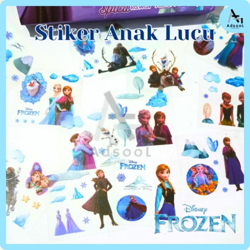 

Sticker Anak Karakter DISNEY ELSA ANNA OLAF FROZEN Lucu Korea Aesthetic Ecer Isi 5 Lembar/10 Lembar Waterproof Murah