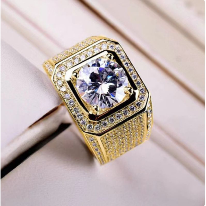 Cincin white topaz size 9