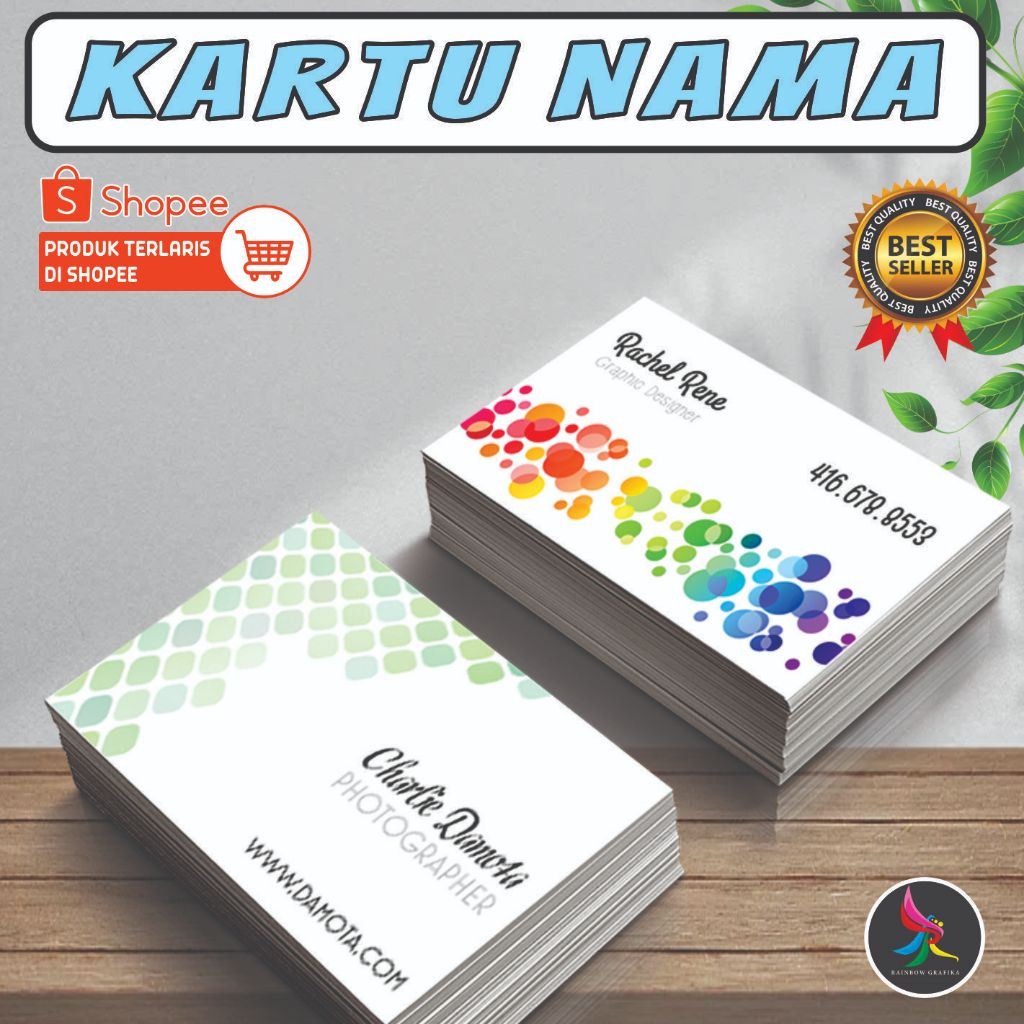 

kartu nama cetak 1 sisi / id card name / isi 100 pcs