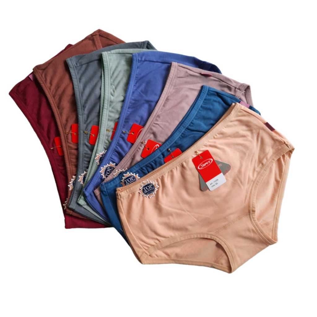 [ 3 PCS ] CD Sorex Katun Midi 1230 Wanita Jahitan Belakang | Celana Dalam Perempuan Dewasa