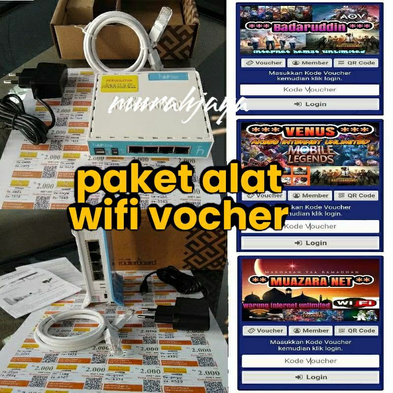 paket usaha voucher wifi mikrotik rb941 full setting rt rw net