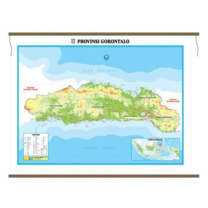 

Peta Bingkai Provinsi Gorontalo Sedang ukuran 125 x 85cm