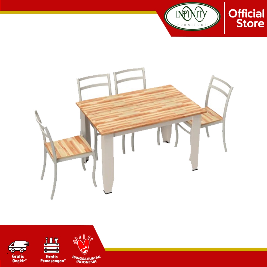 Meja Makan Set Kursi  DTM Alma