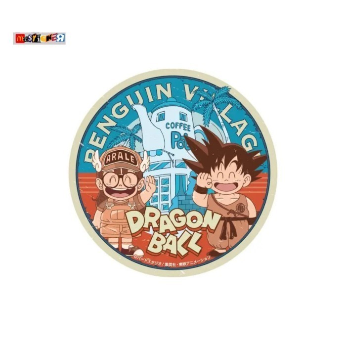 

sticker penguin village dragon ball goku x arale dr slump rounded stiker akira toriyama anime