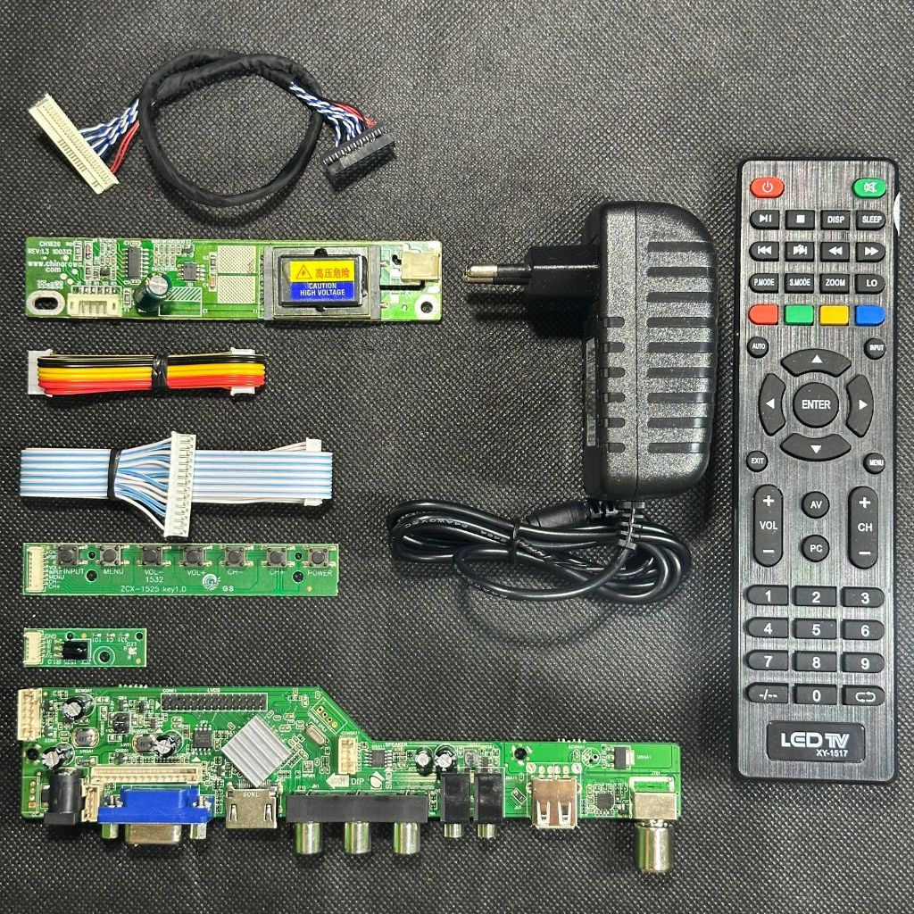 BKR00 Paket MESIN TV DIGITAL DVB T2 Universal LCD LED TV MainBoard Laptop Monitor LVDS 20 30 40pin
