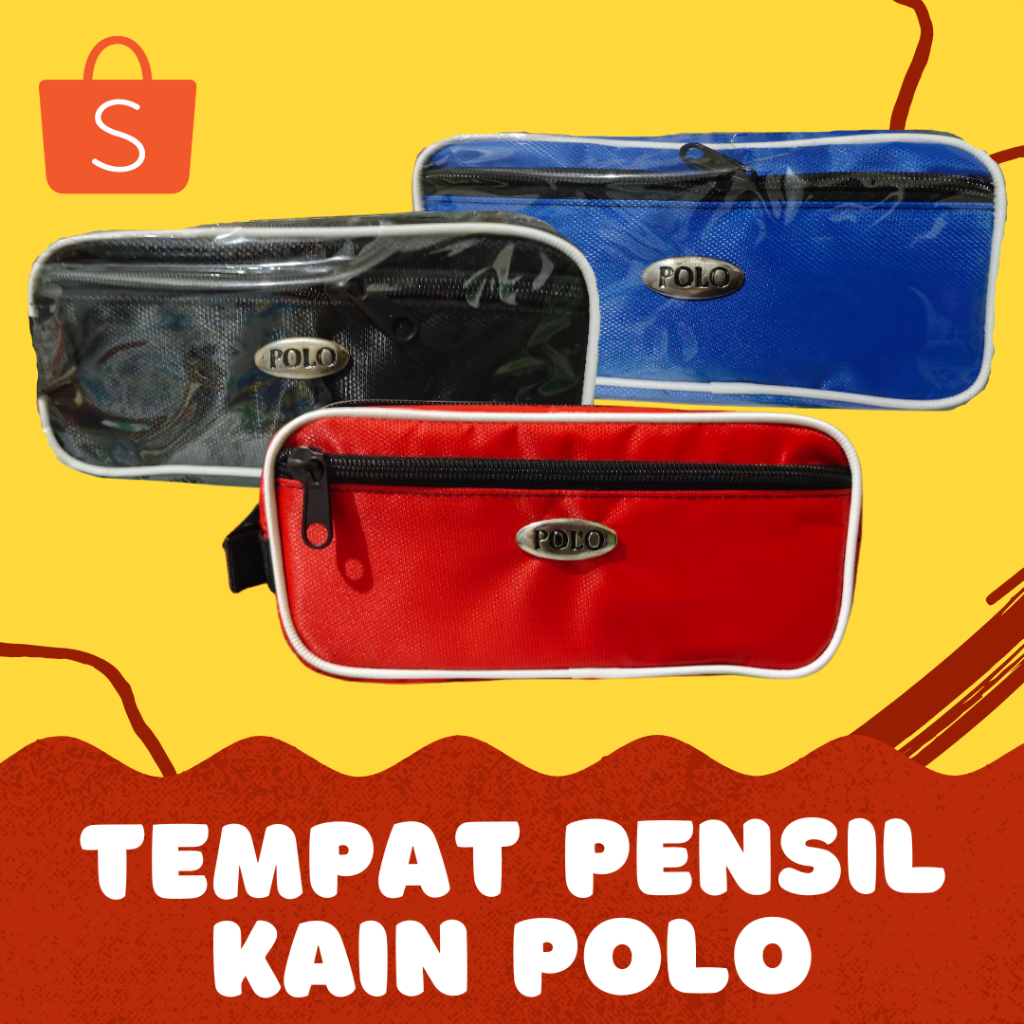 

Tempat Pensil / Tepak / Kotak Pensil / Pencil Case Kain Merek Polo 3 Warna