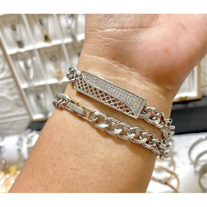 gelang tangan wanita rantai plat