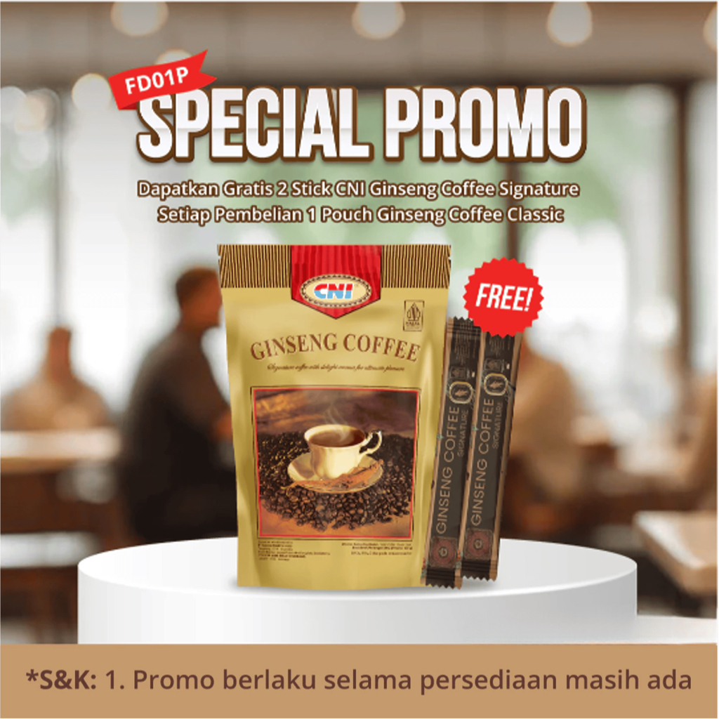 

PROMO SPECIAL CNI GINSENG COFFEE