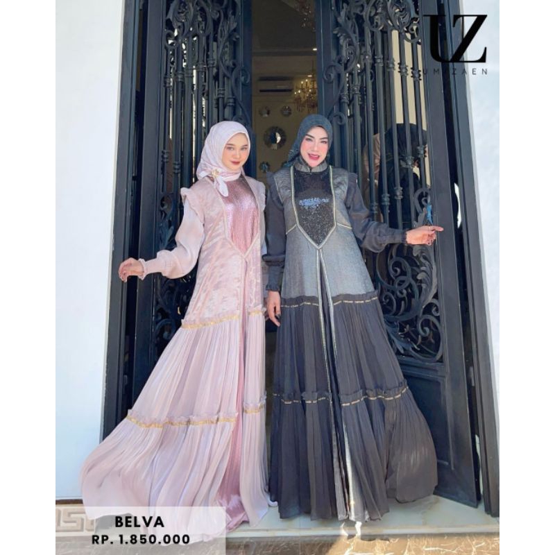 [UMIZAEN] BELVA DRESS SET HIJAB Dress mewah dress pesta dress elegant dress shimmer