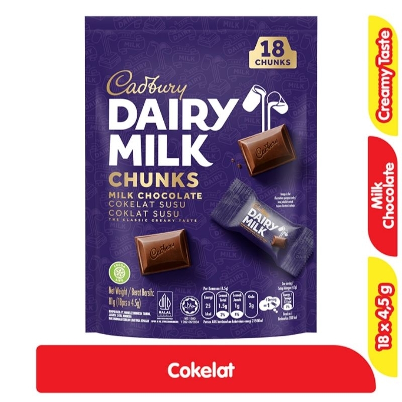 

Cadbury Dairy Milk Chocolate Bites 18 x 4.5 gr