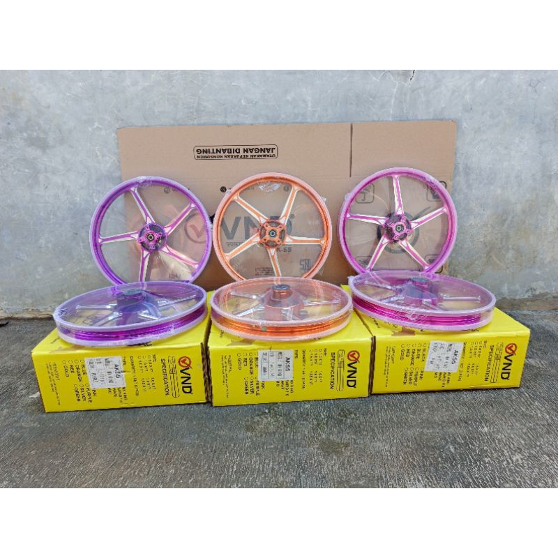 VELG VND RACING ORIGINAL AK55 PALANG 5 COPY ENKEI RING 17 JUPITER Z / FIZ R / VEGA R/ JUPITER MX DD 
