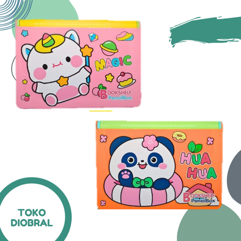 

Tempat Pensil Kotak Serbaguna ada Papan tulis dan sandaran buku