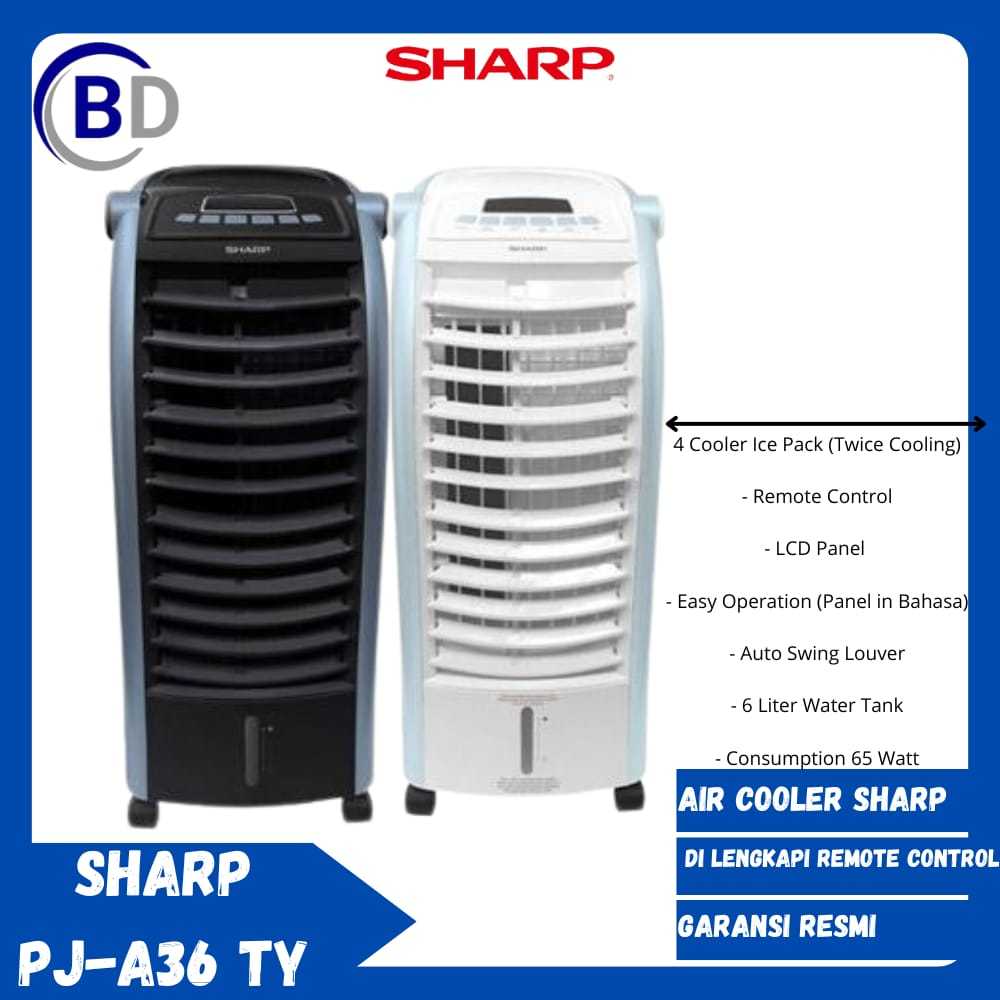 Sharp air cooler PJ A36 TY Kipas Penyejuk Udara