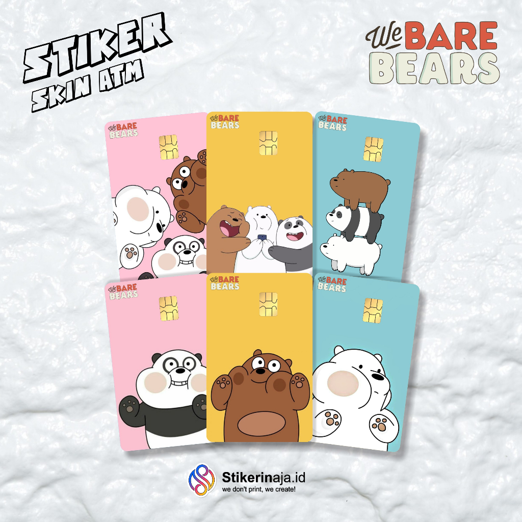 

WE BARE BEARS SEASON 2 - Card Cover Skin Sticker – Stiker Kartu ATM, E-Money, E-Toll