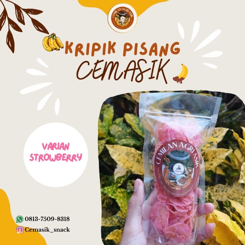 

KERIPIK PISANG STROWBERRY | CEMILAN SEHAT PREMIUM ENAK